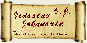 Vidoslav Jokanović vizit kartica